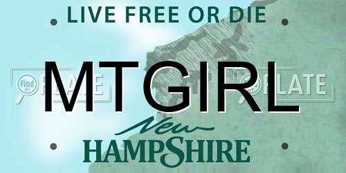 MTGIRL New Hampshire License Plate