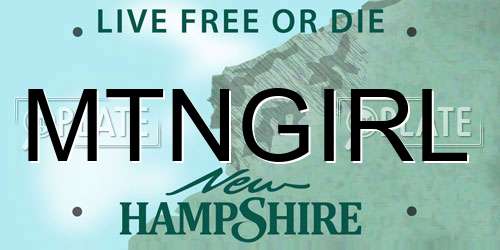 MTNGIRL New Hampshire License Plate