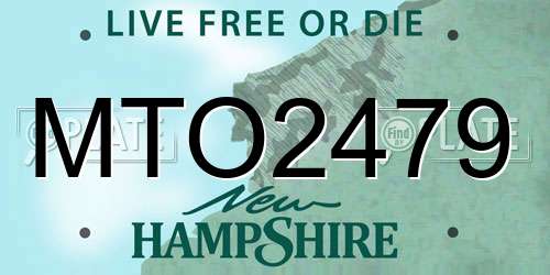 MTO2479 New Hampshire License Plate