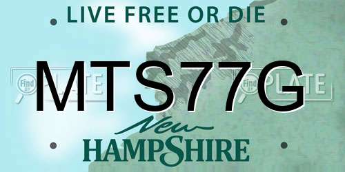 MTS77G New Hampshire License Plate