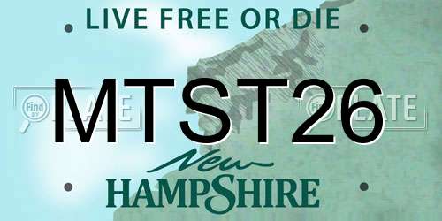MTST26 New Hampshire License Plate