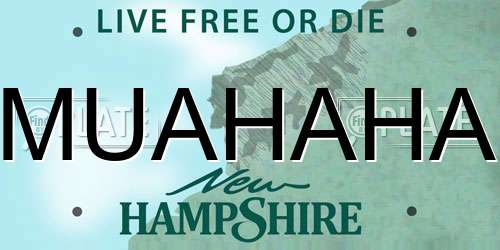 MUAHAHA New Hampshire License Plate