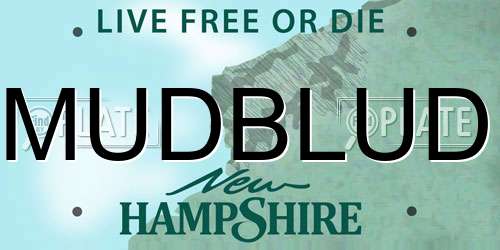 MUDBLUD New Hampshire License Plate