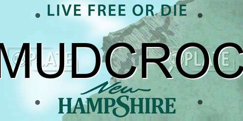 MUDCROC New Hampshire License Plate