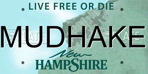 MUDHAKE New Hampshire License Plate