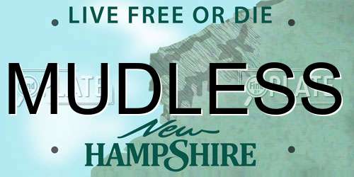 MUDLESS New Hampshire License Plate