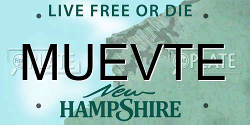 MUEVTE New Hampshire License Plate