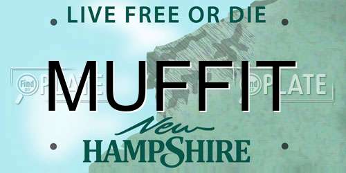 MUFFIT New Hampshire License Plate