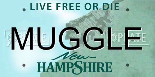 MUGGLE New Hampshire License Plate