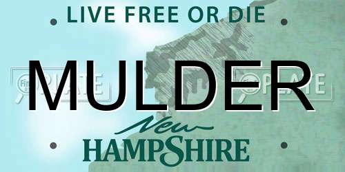 MULDER New Hampshire License Plate