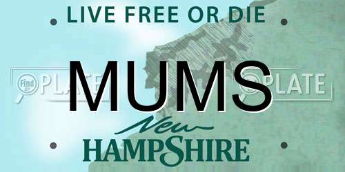 MUMS New Hampshire License Plate