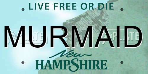 MURMAID New Hampshire License Plate