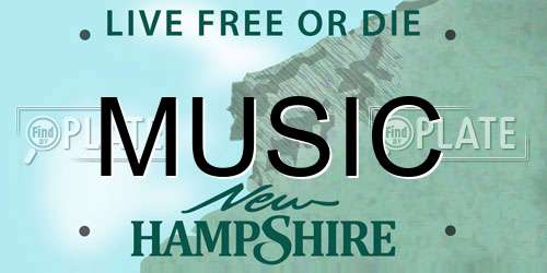 MUSIC New Hampshire License Plate