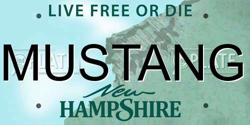 MUSTANG New Hampshire License Plate