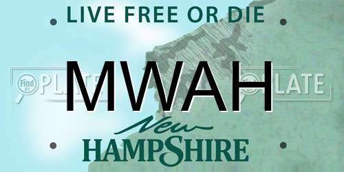 MWAH New Hampshire License Plate