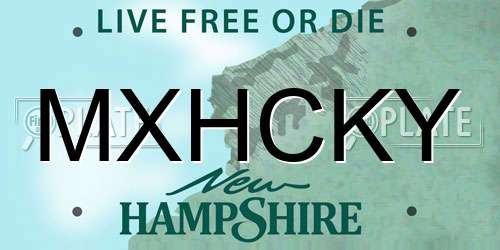MXHCKY New Hampshire License Plate