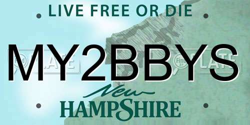 MY2BBYS New Hampshire License Plate