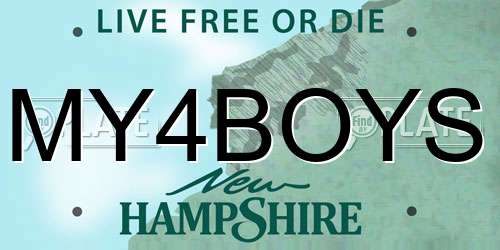 MY4BOYS New Hampshire License Plate