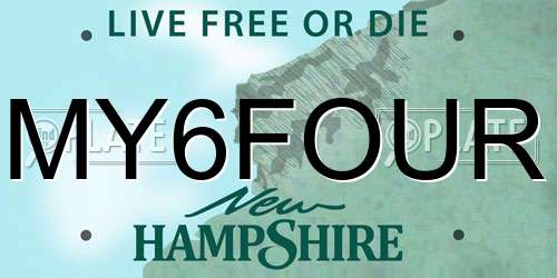 MY6FOUR New Hampshire License Plate