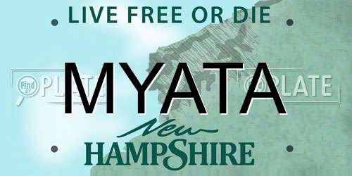 MYATA New Hampshire License Plate