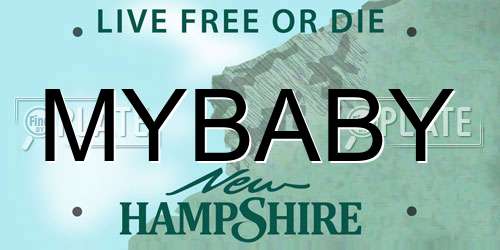 MYBABY New Hampshire License Plate