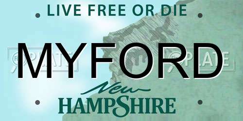 MYFORD New Hampshire License Plate