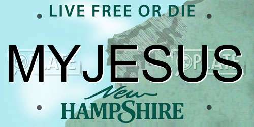 MYJESUS New Hampshire License Plate