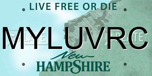 MYLUVRC New Hampshire License Plate