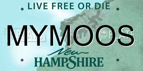 MYMOOS New Hampshire License Plate