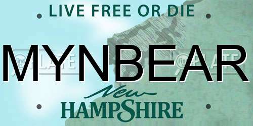MYNBEAR New Hampshire License Plate