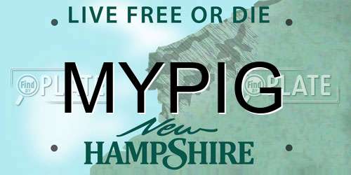 MYPIG New Hampshire License Plate