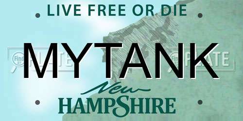 MYTANK New Hampshire License Plate