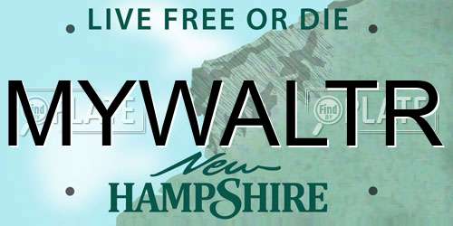 MYWALTR New Hampshire License Plate