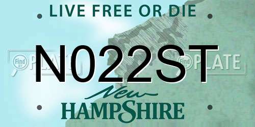 N022ST New Hampshire License Plate