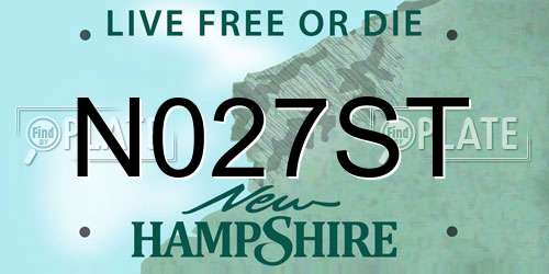 N027ST New Hampshire License Plate