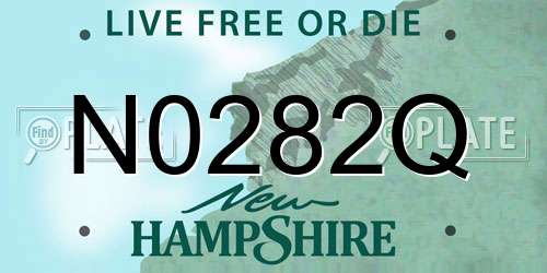 N0282Q New Hampshire License Plate