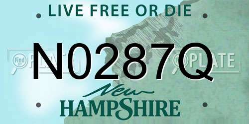 N0287Q New Hampshire License Plate