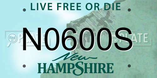 N0600S New Hampshire License Plate