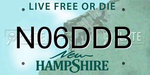 N06DDB New Hampshire License Plate