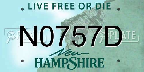N0757D New Hampshire License Plate