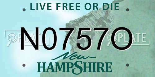 N0757O New Hampshire License Plate