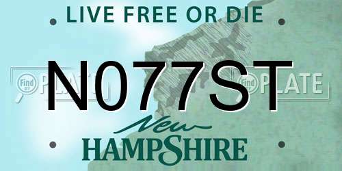 N077ST New Hampshire License Plate
