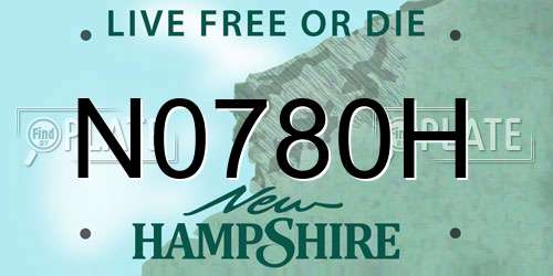 N0780H New Hampshire License Plate