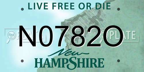 N0782O New Hampshire License Plate