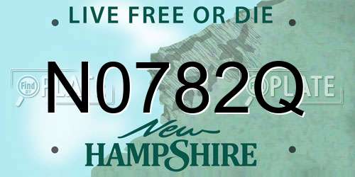 N0782Q New Hampshire License Plate