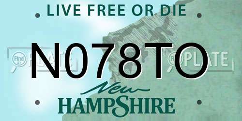 N078TO New Hampshire License Plate