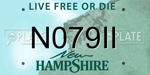 N079II New Hampshire License Plate