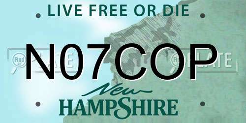 N07COP New Hampshire License Plate