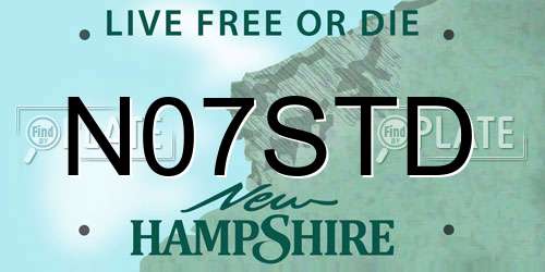 N07STD New Hampshire License Plate