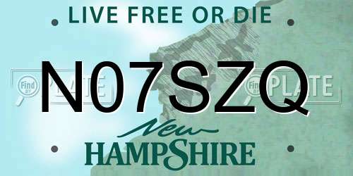 N07SZQ New Hampshire License Plate
